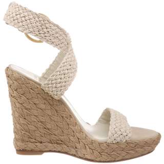 Wrap it up. Crochet espadrilles from Stuart Weitzman have a sexy ankle 