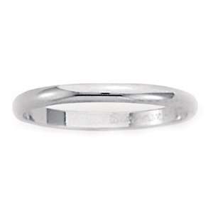 14K White Gold 2mm Domed Traditional Fit Wedding Band Ring (Sizes 4 to 