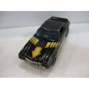 Weathered Black Two Door 70s Sedan Matchbox Car Die Cast Collectibles 