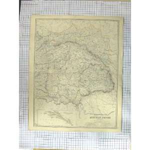  JOHNSTON ANTIQUE MAP 1868 AUSTRIAN EMPIRE HUNGARY