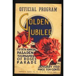  1939 50th Annual Tournament of Roses Parade Program 