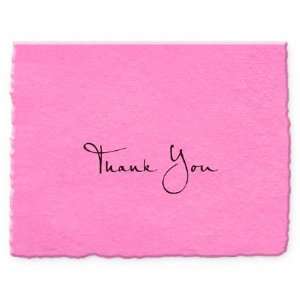  Letterpress Hot Pink Thank You Notes 