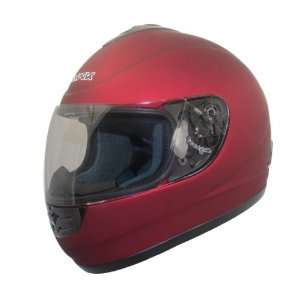  HAWK Flat Burgundy Solid Full Face Motorcycle Helmet 