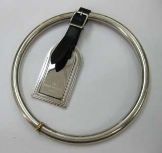 LOUIS VUTTION STERLING SILVER LUGGAGE TAG NECKLACE  