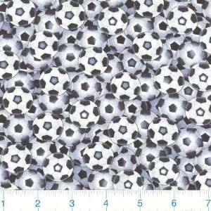   Wide Soccer Balls Allover Fabric By The Yard Arts, Crafts & Sewing