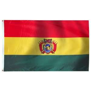  Bolivia Flag (With Seal) 2X3 Foot Nylon Patio, Lawn 