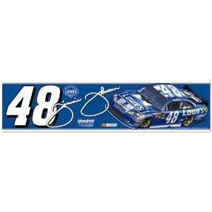  Jimmie Johnson 2012 Bumper Strip 