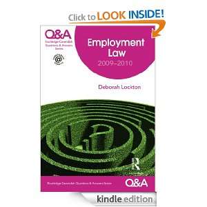 Employment Law 2009 2010 (Questions and Answers) Deborah Lockton 