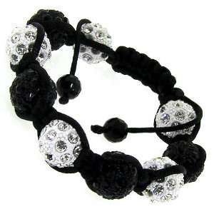   swarvoski disco ball Shamballa macrame bracelet hip hop bling Jewelry