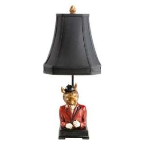 Table Lamp with Hunting Fox Base Design