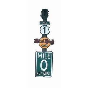   Cafe Pin # 27987 Key West Zero Mile Marker Guitar 