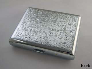 New Silver embossed arabesque cigarette case/Cardcase  
