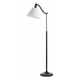   20 Watt Adjustable Height Floor Lamp with Fabric Shade, Antique Bronze