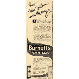   Ad Joseph Burnetts Vanilla Extract Mrs. Wilson Bet   Original Print Ad