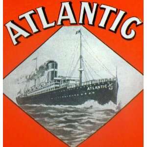  Steamship Disaster SS Atlantic Label, 1920s Everything 
