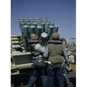  Sailors Load Mortar Type Projector During Training 