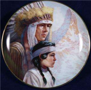 AMERICAN INDIAN PLATE US PORCELAIN NATIVE CHIEF ARAPAHO  