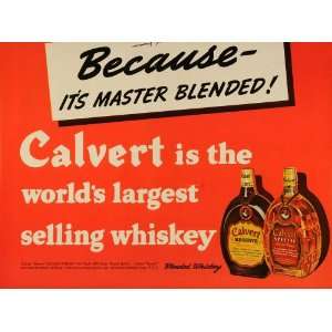   Whiskey Bottle Alcoholic Beverage   Original Print Ad