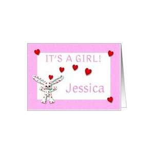  Jessicas Birth Announcement (girl) Card Health 