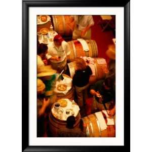 Overhead View of Barrel Tasting at a Wine Auction, Napa Valley, United 