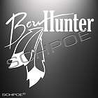 Feather Bow Hunter Decal Archery hunting DEER window