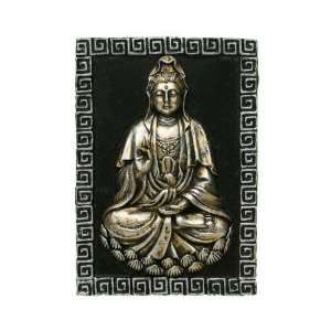 Quan Yin Polyresin Box with Hinges and Magnetic Closure