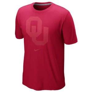  Oklahoma Sooners Crimson Nike Logo Tri Blend T Shirt 