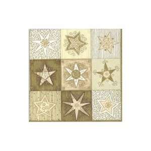 Twinkling Stars Cream Christmas Party Beverage Napkins  