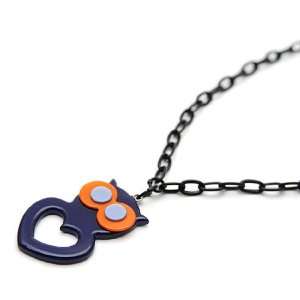  [Aznavour] Lovely & Cute Owl Necklace / Navy. Jewelry