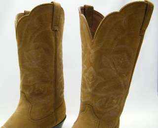 WOMEN ARIAT 15713 BROWN TAN SUEDE LEATHER COWBOY WESTERN BOOTS SZ 10 B 