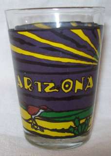 Arizona Shot Glass ~ Clear w/Desert Print/Picture  