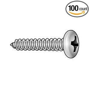   Screw, Pan, #8, 3/4 In L, PK 100  Industrial & Scientific