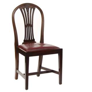 Hepplewhite Style Solid Mahogany Hall Side Dining Chair  