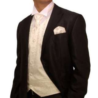   5pcs Tuxedo Vest + Necktie + Ascot + Hanky + 2 Cufflinks Clothing