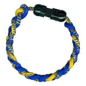  Titanium Ionic Braided Wristband   Royal Blue/Gold Sports 