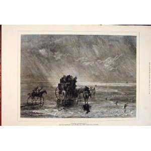  Lancaster Sands Turner Farnley Hall Fine Art 1877 Print 