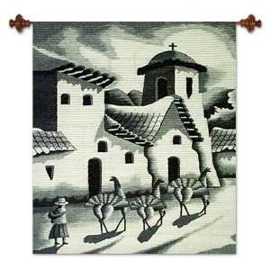  Wool tapestry, Cuzco Landscape