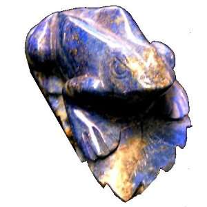  Lapis Frog 08 Blue Lazuli Crystal Pyrite Healing Figurine 