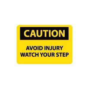  OSHA CAUTION Avoid Injury Watch Your Step Safety Sign 