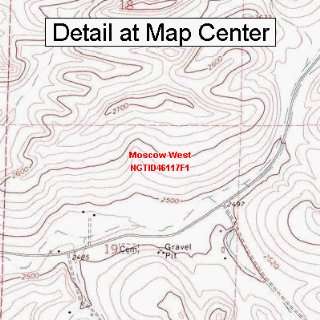  USGS Topographic Quadrangle Map   Moscow West, Idaho 