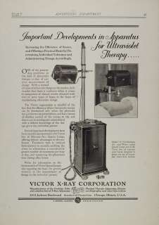   art 1929 print ad victor x ray ultraviolet therapy lamp original