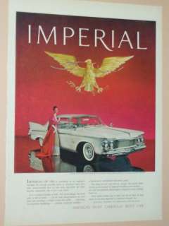 1961 CHRYSLER IMPERIAL CAR ADS CROWN SOUTHAMPTON  