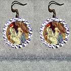 camelot wizard merlin witch sorceress nimue altered art frame earrings