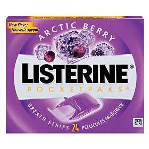  LISTERINE PocketPaks Oral Care Strips, Arctic Berry, 24 