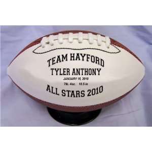 Baby Stats Full Size Football   Great Welcome Home Personalized Baby 