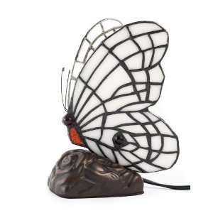  Julianna Tiffany Glass Butterfly On Thistle Table Lamp 