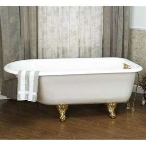  Barclay CTR67 WH UF Cast Iron Roll Top Soaking Tub