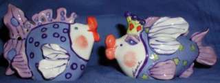   MOTHER AND FAIRY FISH SALT AND PEPPER SHAKER SET BY DIANE ARTWARE