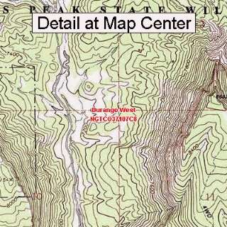 USGS Topographic Quadrangle Map   Durango West, Colorado (Folded 