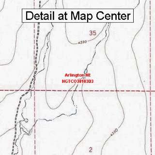  USGS Topographic Quadrangle Map   Arlington NE, Colorado 